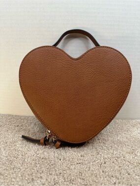 LC Lauren Conrad Brown Heart-Shaped Mini Bag, crossbody, NWT